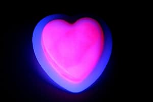 Lightstick srdce 60 mm růžové